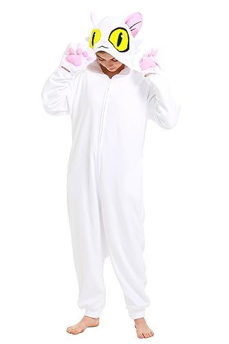 dressfan Pigiama unisex a forma di gatto, per Halloween, carnevale, cosplay, per adulti e...