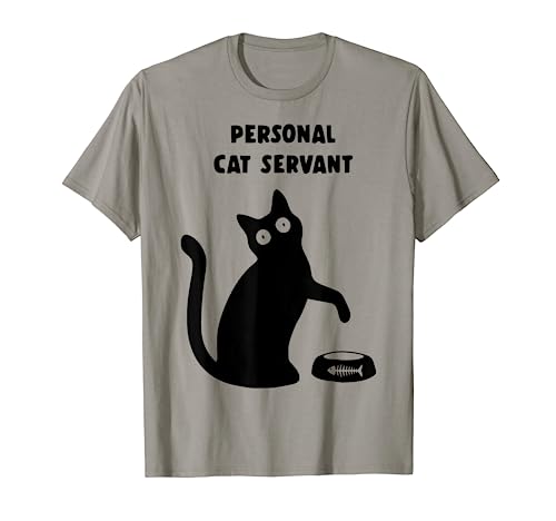 Personale gatto servo camicia divertente gatto amante regalo Maglietta