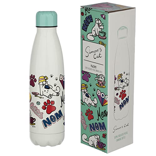 Bottiglia Termica in Acciaio 500ml - Simon's Cat - Bianco