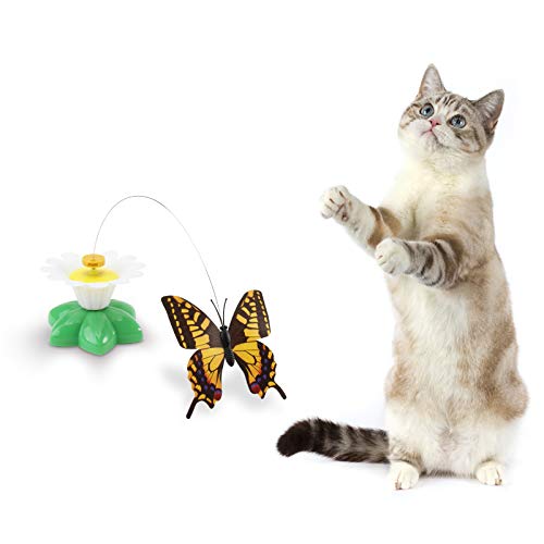 UEETEK Giocattolo interattivo del giocattolo del gatto giocattolo a farfalla colorato elettrico...