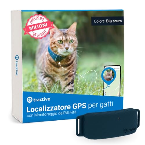 Tractive - GPS gatto | N. 1 sul mercato | Localizzazione in tempo reale | Cronologia delle...