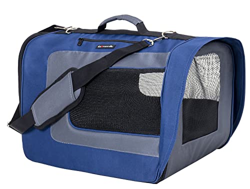 Leonardo trasportino per gatto e cane 42cm x 25cm x 25cm, borsa pieghevole da trasporto per...