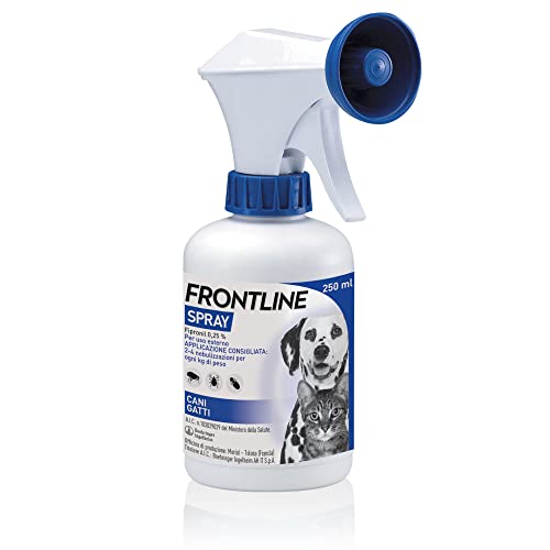 FRONTLINE Spray 250 ml, Antiparassitario per Cani e Gatti e Cuccioli dal Secondo Giorno di...