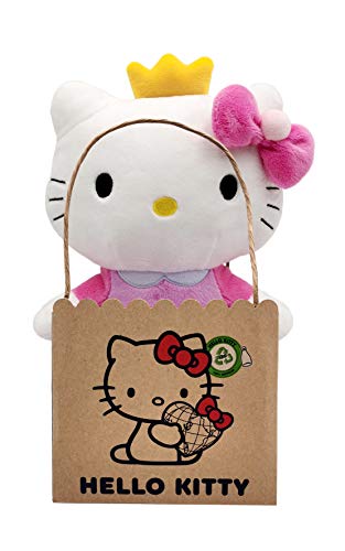 Joy Toy Hello Kitty principessa in peluche ecologico 25 cm in mini shopper di carta,...