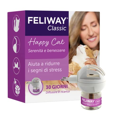 FELIWAY® Classic – Antistress Calmante per Gatti Diffusore + Ricarica da 48 ml - Feromoni...