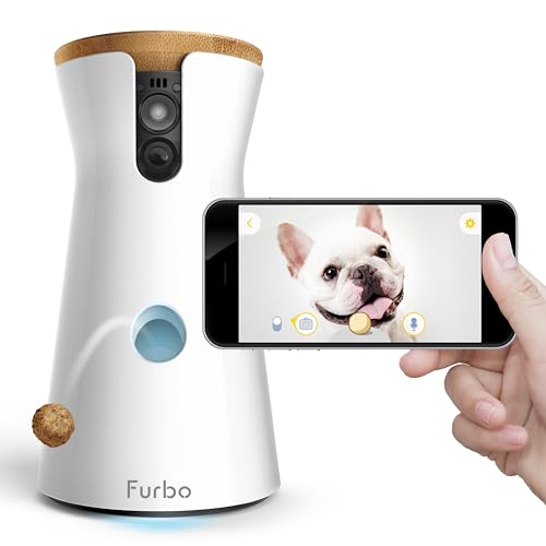 Furbo - VIDEOCAMERA per Cani: Telecamera HD WiFi per Animali con Audio Bidirezionale, Visione...