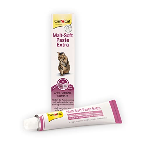 GimCat Malt-Soft Pasta Extra, Anti-Hairball Snack per gatti che favorisce l’espulsione dei...