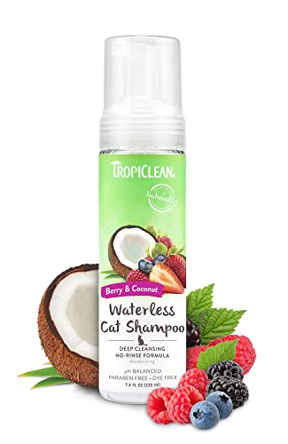 Tropiclean Deep Cleaning Waterless Shampoo per Gatti, 220 ml