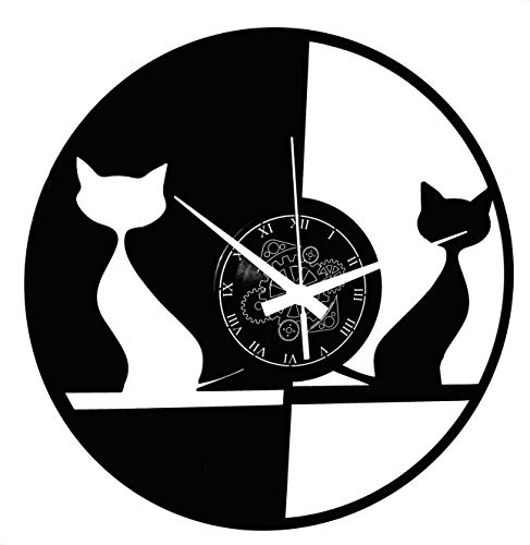 Instant Karma Clocks Orologio da Parete A Tema Gatto Gatti Animali Domestici Cats, Nero,...