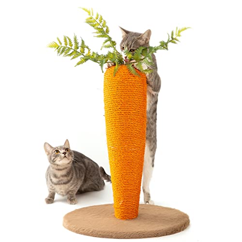 Yangbaga Albero tiragraffi per gatti carotte piccolo per un singolo gatto, tronco da gioco per...