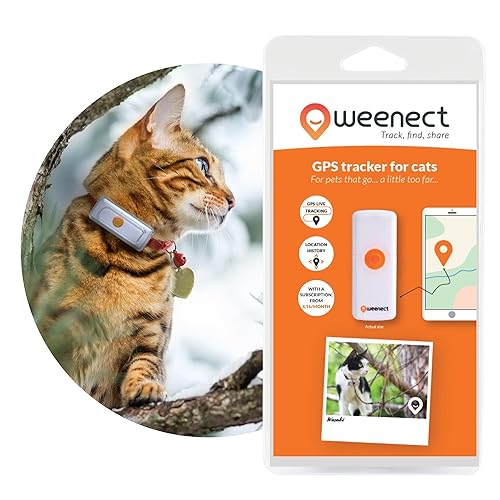 Weenect Cats 2 - Collare GPS per gatti | Localizzazione GPS in tempo reale | Senza limiti di...