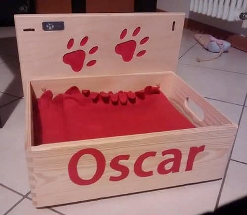 Cuccia box in legno per il gatto Oscar
