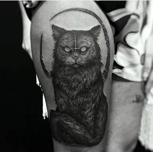 gatto nero tatuaggio